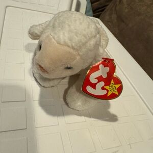 Ty Beanie Babies Fleece Lamb Plush - White